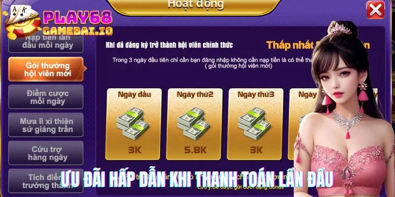 Ưu đãi hấp dẫn khi thanh toán lần đầu lên đến 8.89M