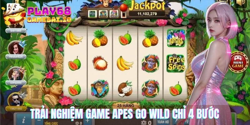 Quy trình trải nghiệm game Apes Go Wild chỉ 4 bước đơn giản